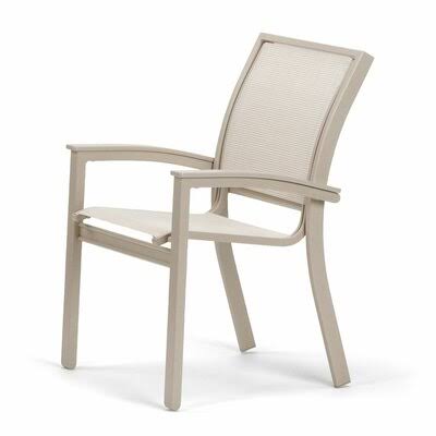 Stacking Patio Dining Armchair Textured Graphite Breeze Q382244