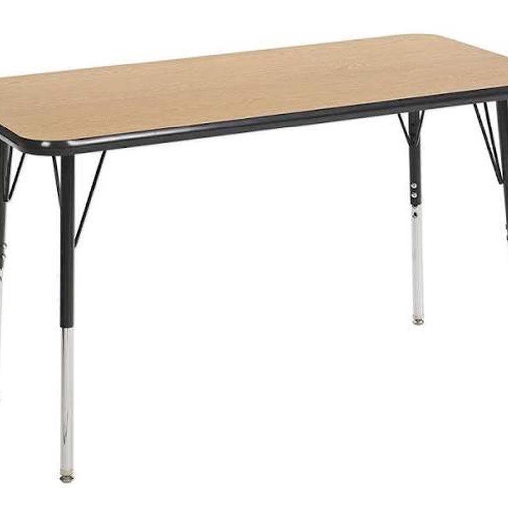 Black and Oak Swivel Rectangular Table N775914