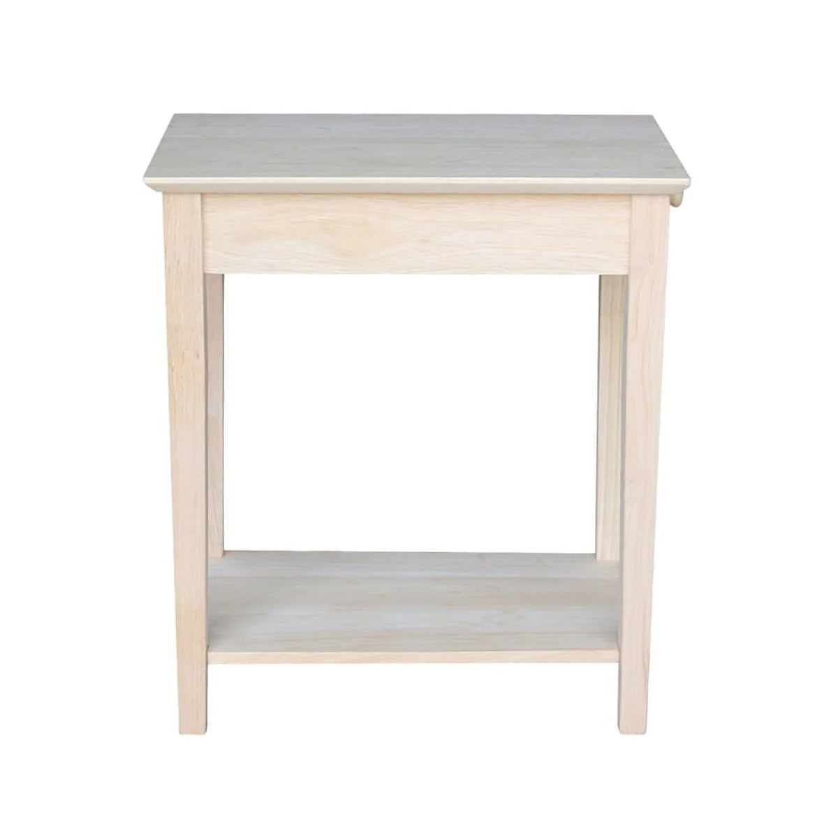 Solid Wood Unfinished 1-Drawer End Table Z4728