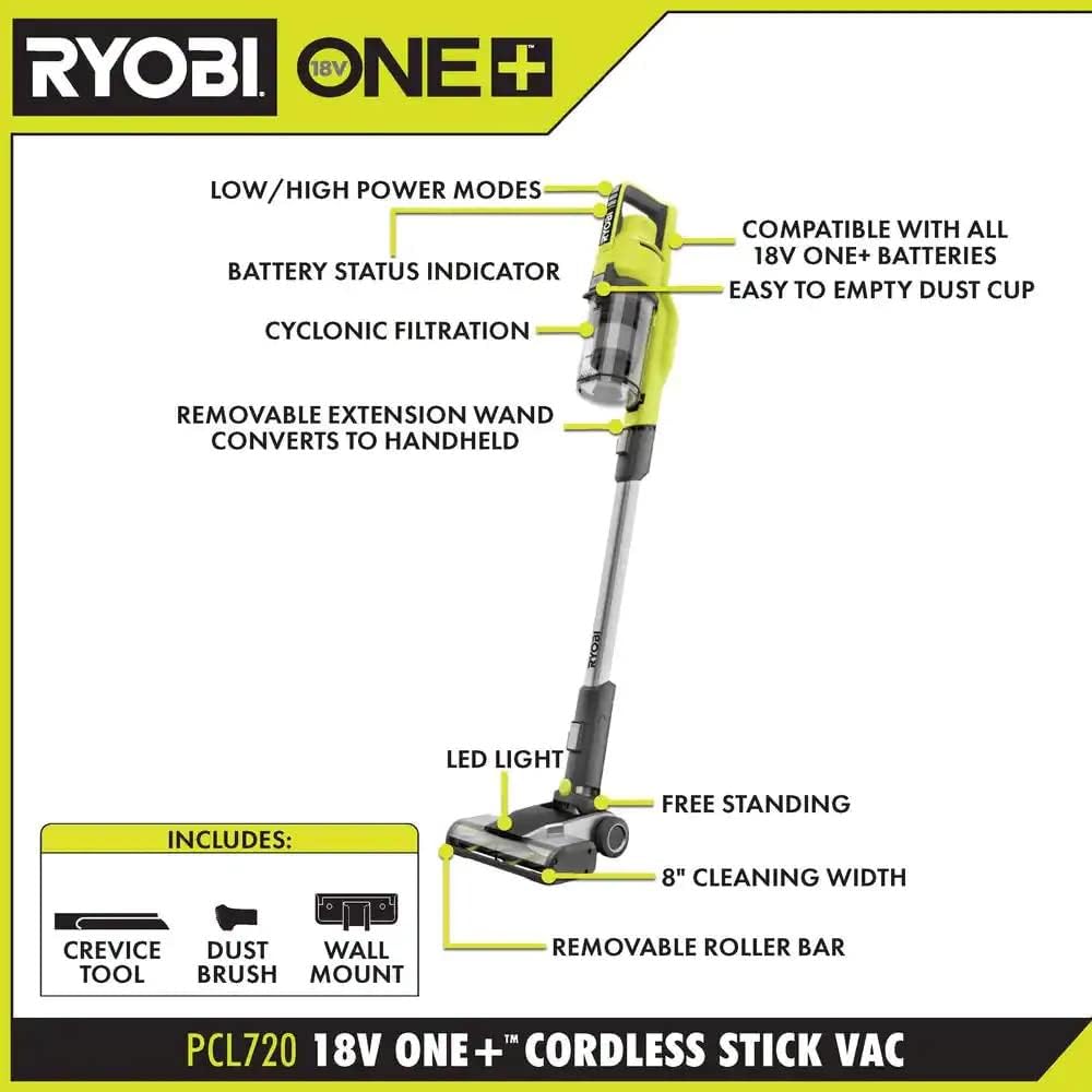 Cordless Stick Vacuum Cleaner Kit with 4.0 Ah Battery and Charger K95712