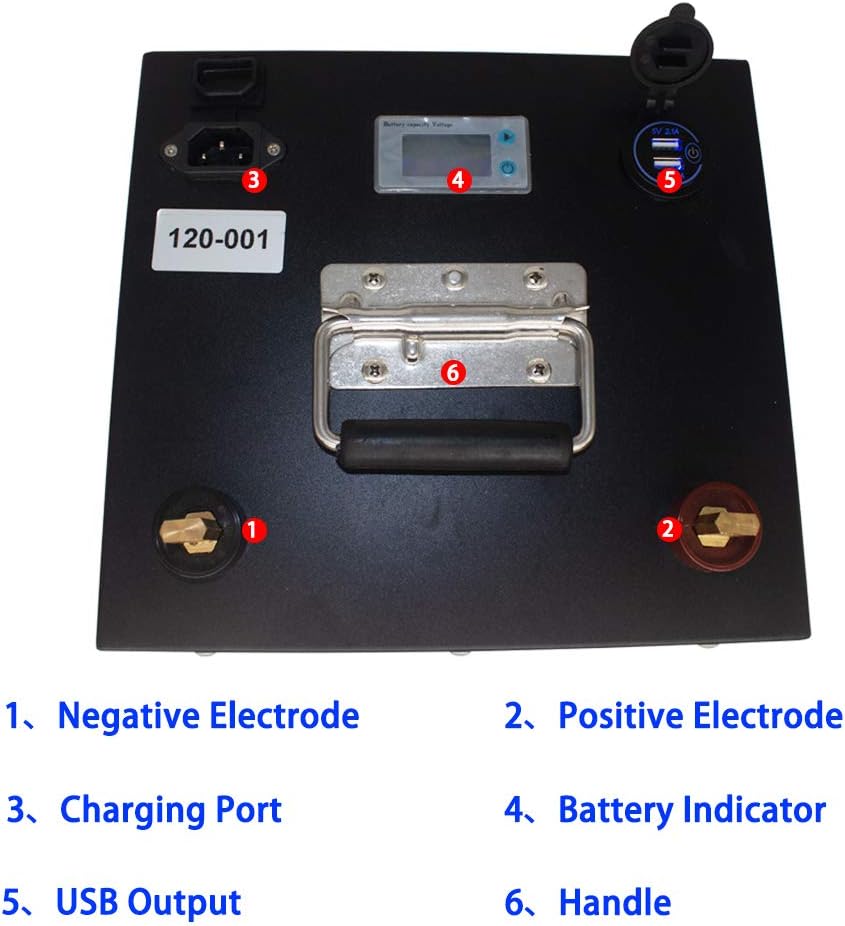 12V 120Ah LiFePO4 Deep-Cycle Battery with Built-in BMS T114
