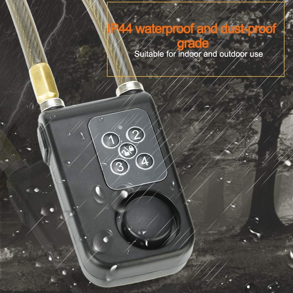Anti-Theft Wireless Remote Control Alarm Bike Lock 4-Digit Password IP55 Waterproof Y9827