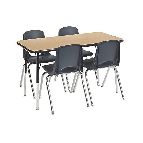 Black and Oak Swivel Rectangular Table N775914