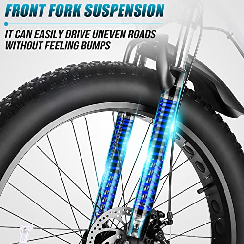 26" x 4.0 Fat Tire Electric Bicycle with 48V 13AH Removable Lithium-Ion Battery C21135