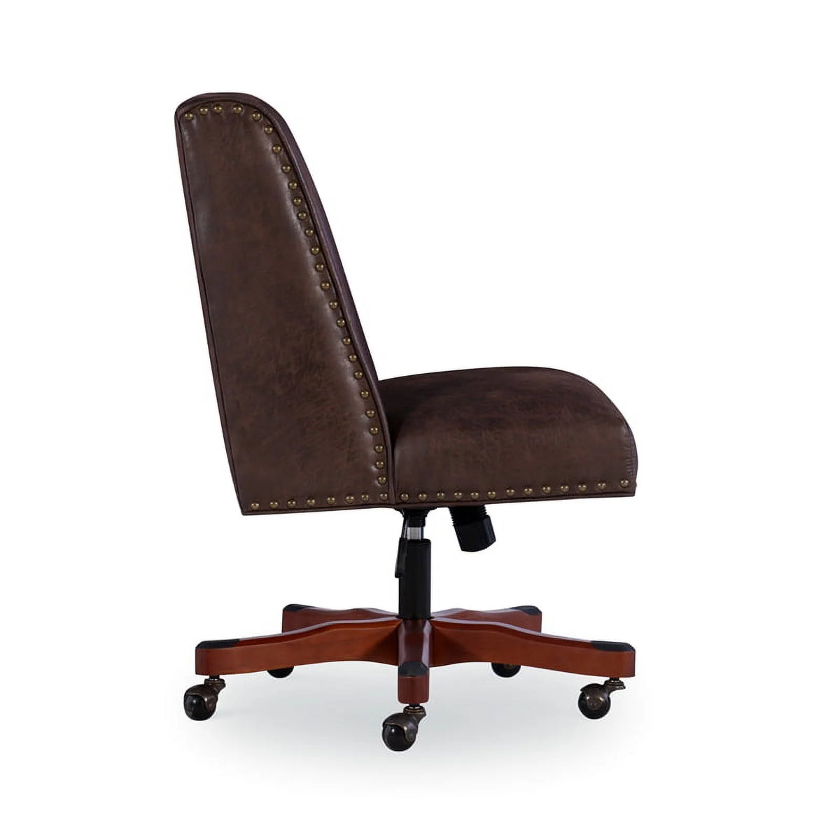 Wood Upholstered Office Chair in Brown Z2894