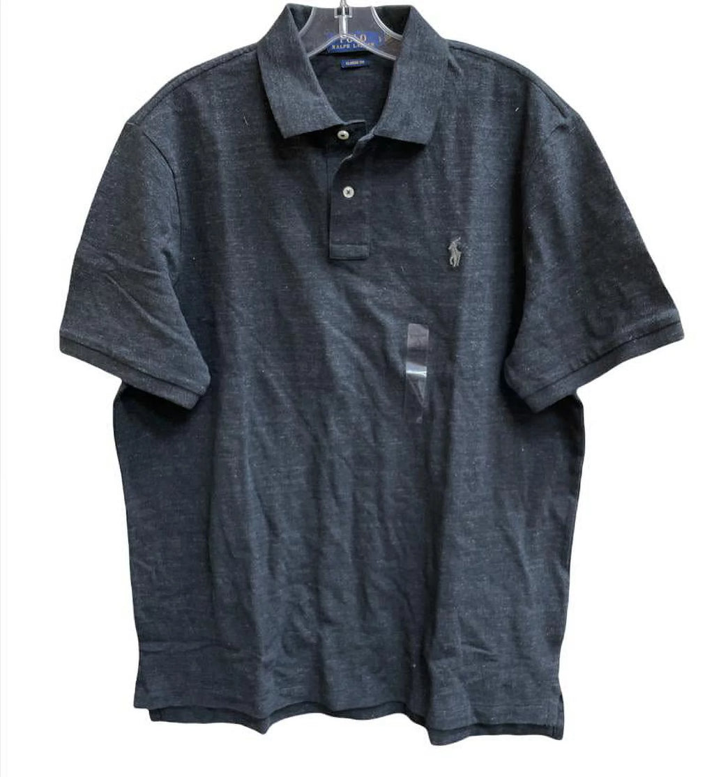 Black Heather Classic Fit Polo Shirt M9549