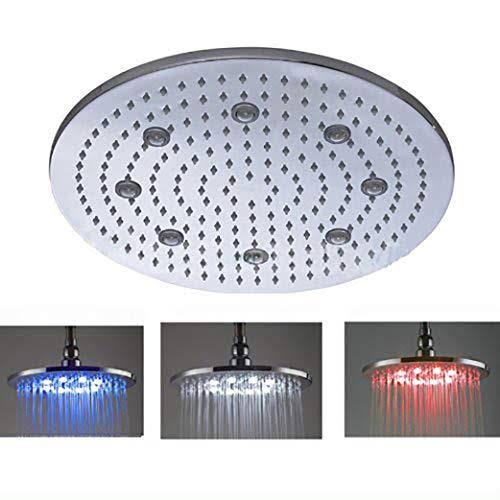 16 inch Ceiling Mount Rainfall LED Shower Head Stainless Steel V8673
