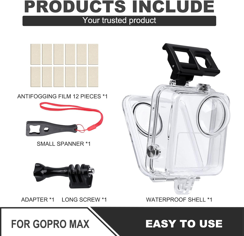 Waterproof Underwater Diving Protective Housing Case with Bracket Accessories V3292