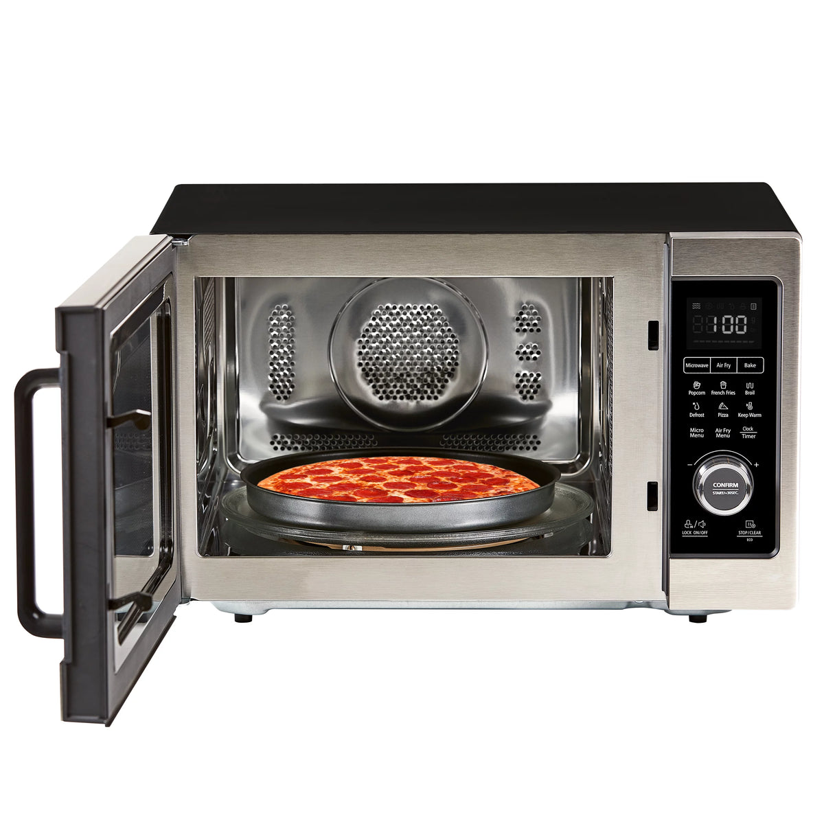 Stainless Steel Black Microwave Air Fryer D76754