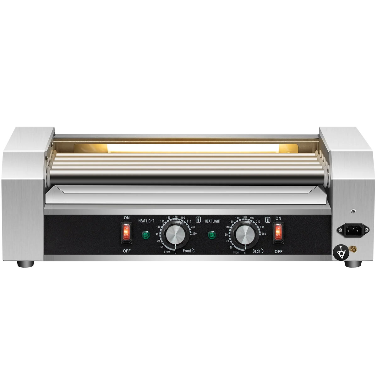 12 Hot Dog 5 Roller Grill Cooker Machine Stainless Steel 750W D4739