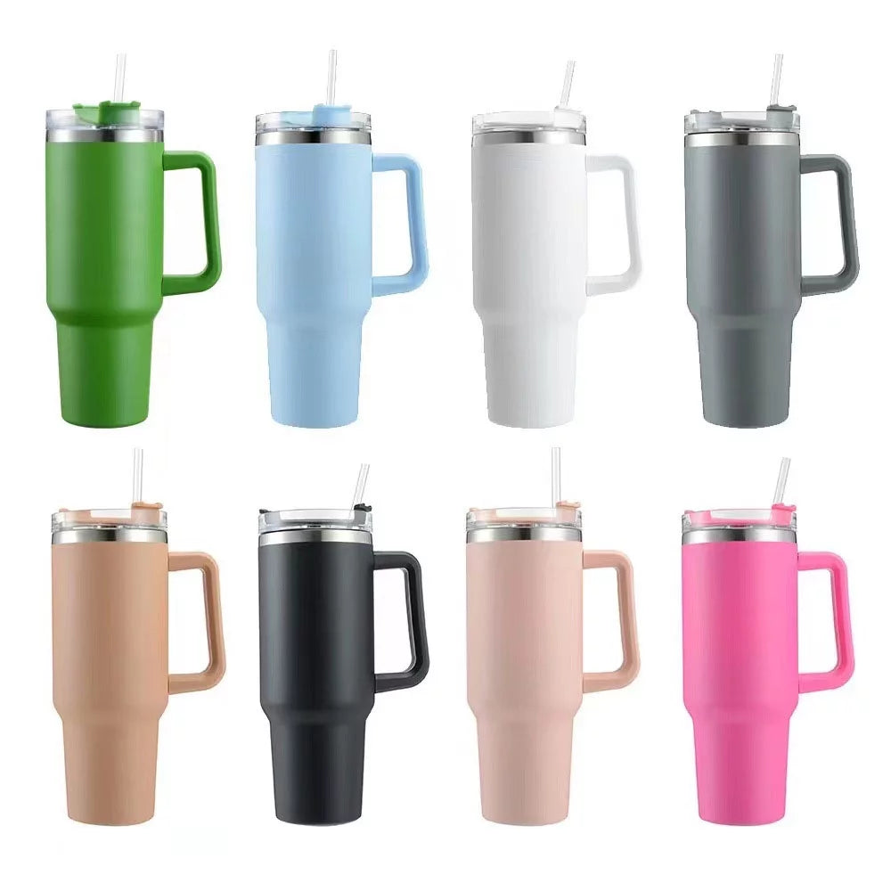 40 OZ Stainless Steel Insulated Travel Tumbler with Straw Q7336