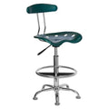 Green Drafting Stool with Tractor Seat W6066