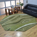 6 x 6 ft. Hand Tufted Wool Abstract Octagon Area Rug L4281
