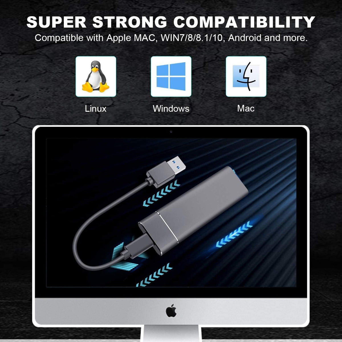 Black 2TB Portable External SSD C8648