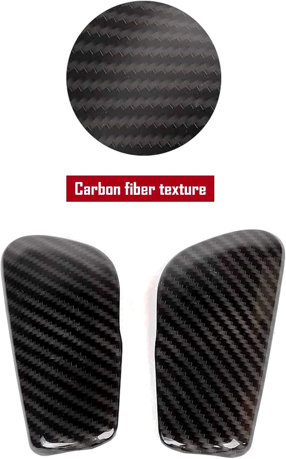 Carbon Fiber Grain Gear Shift Knob Trim 2 Pack J108