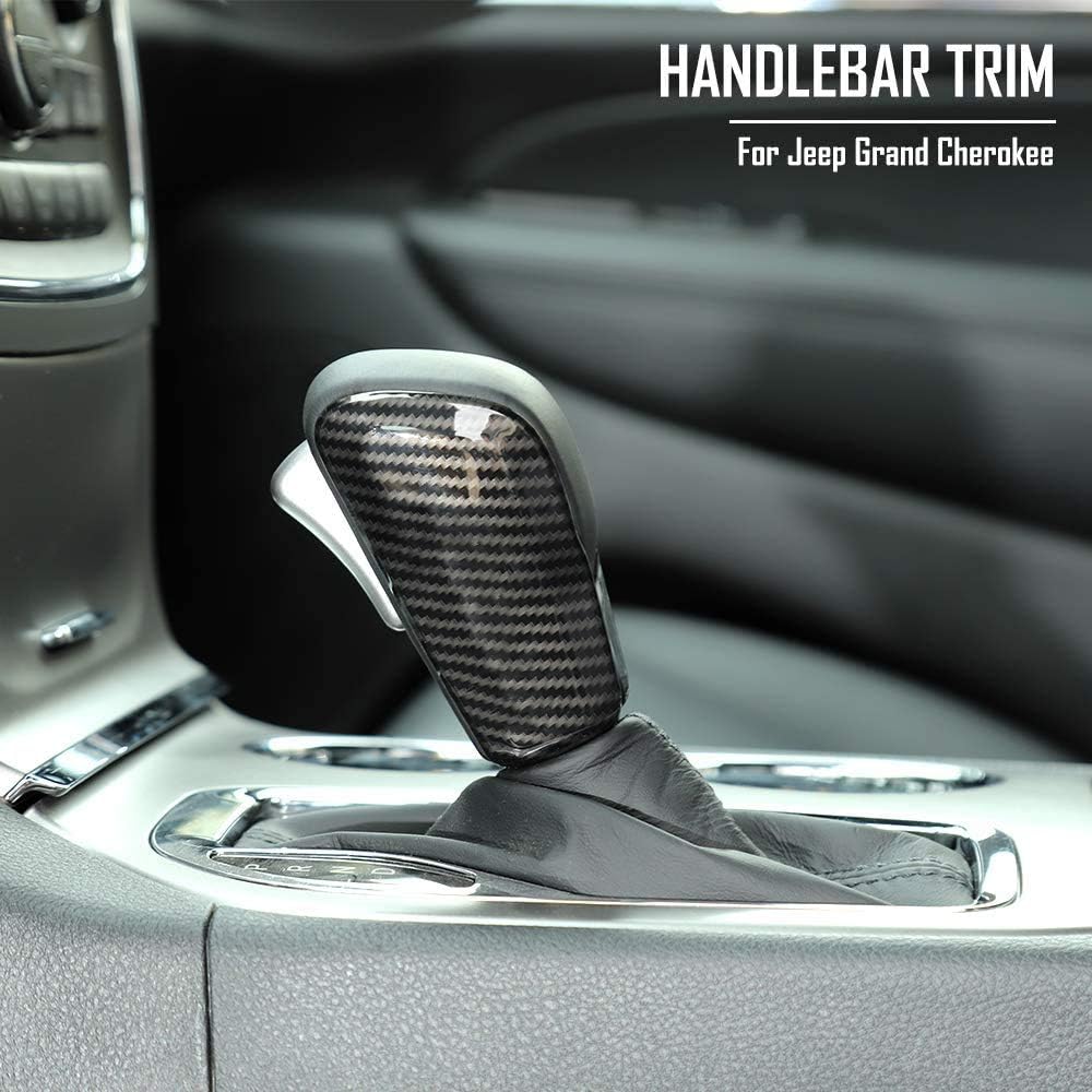 Carbon Fiber Grain Gear Shift Knob Trim 2 Pack J108