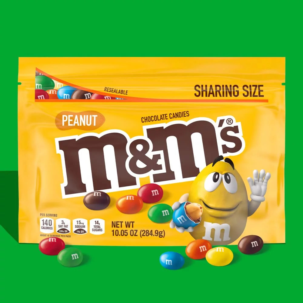 Peanut Chocolate Candies 10.05 Oz Resealable Bag Pack of 3 D693