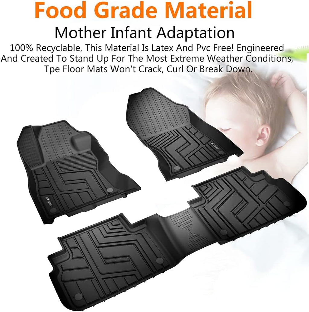 Black TPE Car Floor Mats for Subaru Forester C852