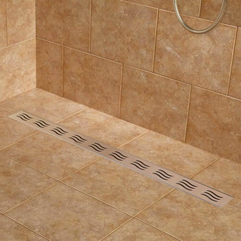 Brushed Stainless Steel Linear Shower Drain W717