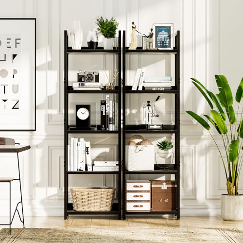 5 Tier Black Bookshelf I82173