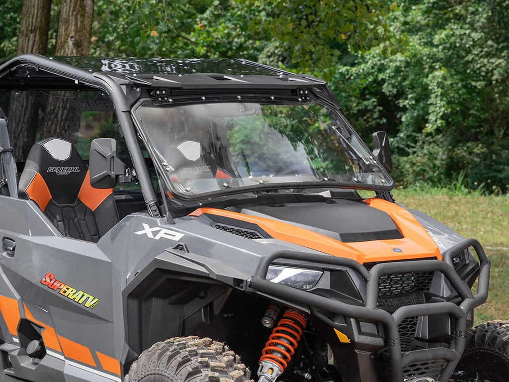 Heavy Duty Scratch Resistant Flip Windshield, 1/4" Thick Polycarbonate T659