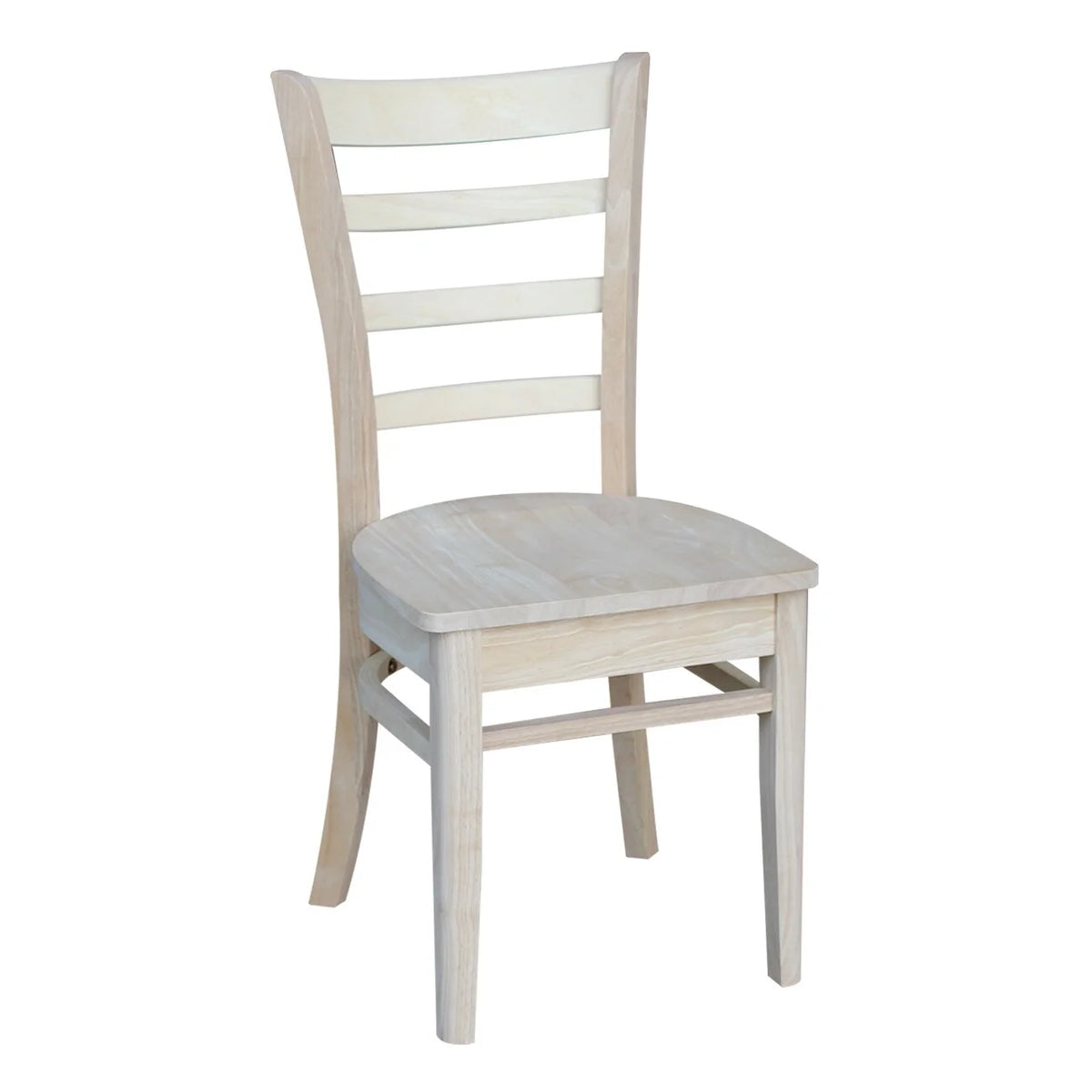 Solid Wood Side Chair Set of 2 Unfinished S319686