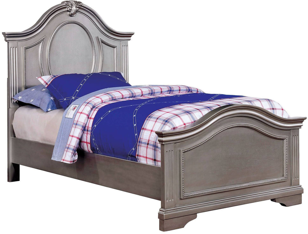 Silver Gray Twin Panel Bed M752652