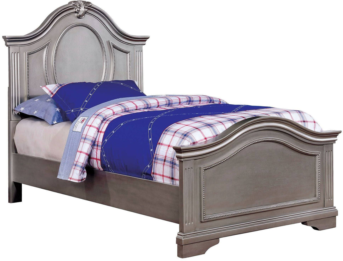 Silver Gray Twin Panel Bed M752652