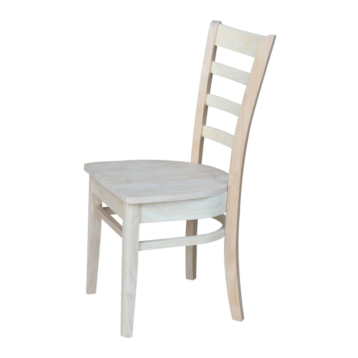 Solid Wood Side Chair Set of 2 Unfinished S319686