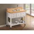 Natural/White Kitchen Cart K27815