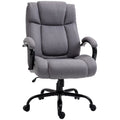 Light Grey Linen Fabric High Back Executive Office Chair E670941