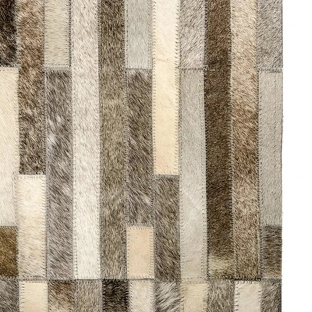 Modern Leather Small Area Rug Z328375