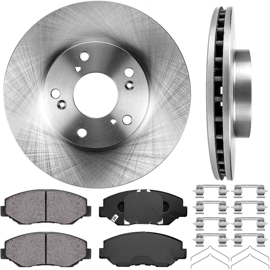 Premium OE 5 Lug Brake Rotors with Ceramic Pads and Hardware O352540