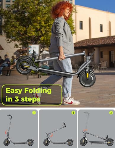 Electric Scooter, 25 Miles Range, 22MPH Max Speed, 850W Peak, 8.5"/10" Solid Tires, Dual Braking System P25524