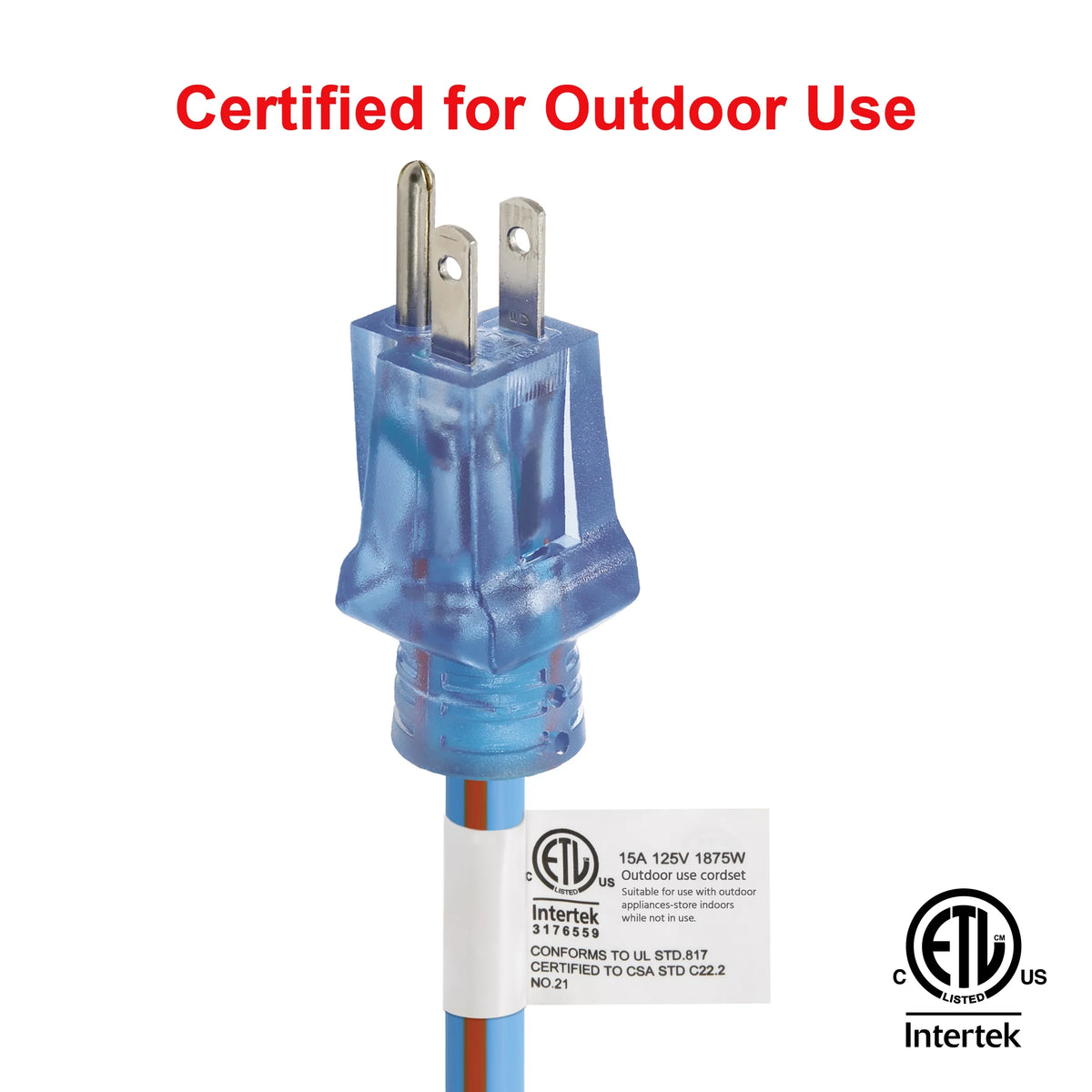 12/3 50 ft 3-Outlet Extension Cord with Lighted Connector I200739