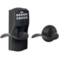 Aged Bronze Keypad Entry with Auto-Lock and Accent Levers T986861
