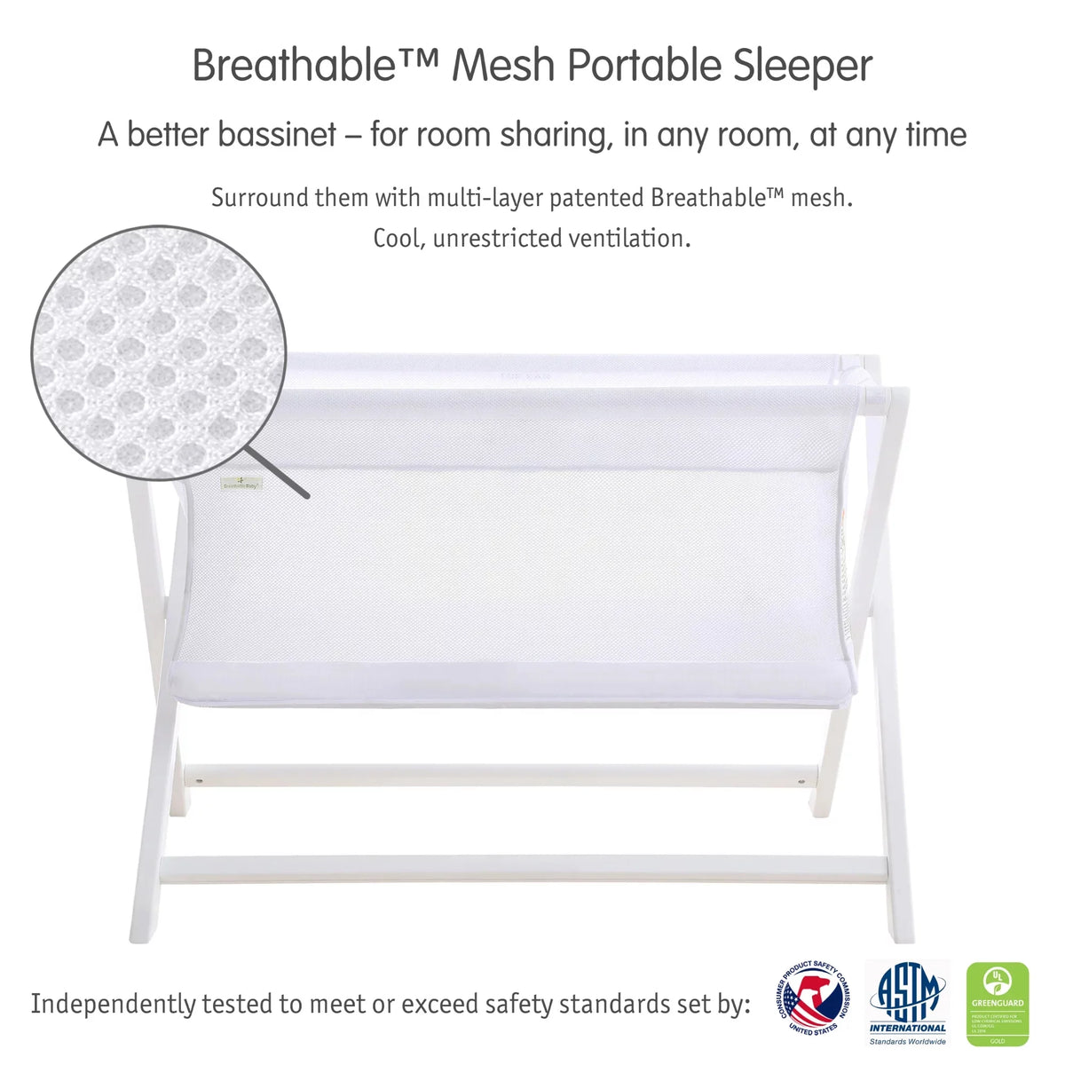 White Breathable Mesh Portable Sleeper G941743