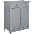 Grey Wooden Bathroom Floor Cabinet with 2 Doors and 2 Drawers N967