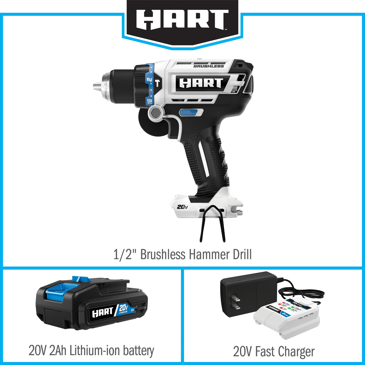 20-Volt Brushless 1/2 Inch Hammer Drill Kit V783