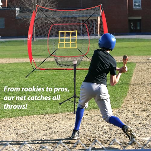 7×7FT Baseball Softball Practice Net with Strike Zone Target T733