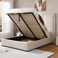 Queen Size Linen Upholstered Platform Bed with Storage Drawers J581757