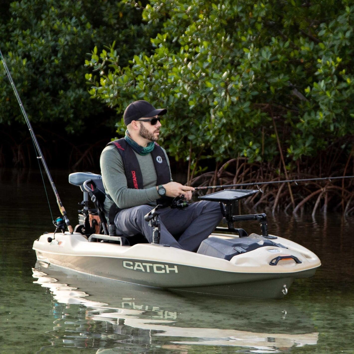 Sit-on-Top Fishing Kayak 10 ft Light Kaki H59294