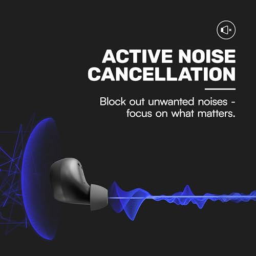 Bluetooth True Wireless in-Ear Buds with Active Noise Cancellation (Royal Blue) O676