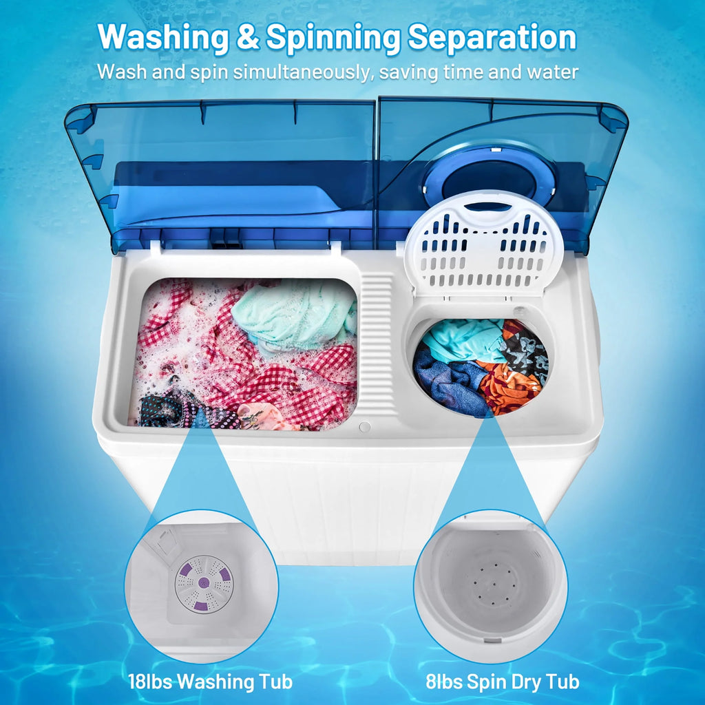Portable Semi-automatic Washing Machine Blue Y80404