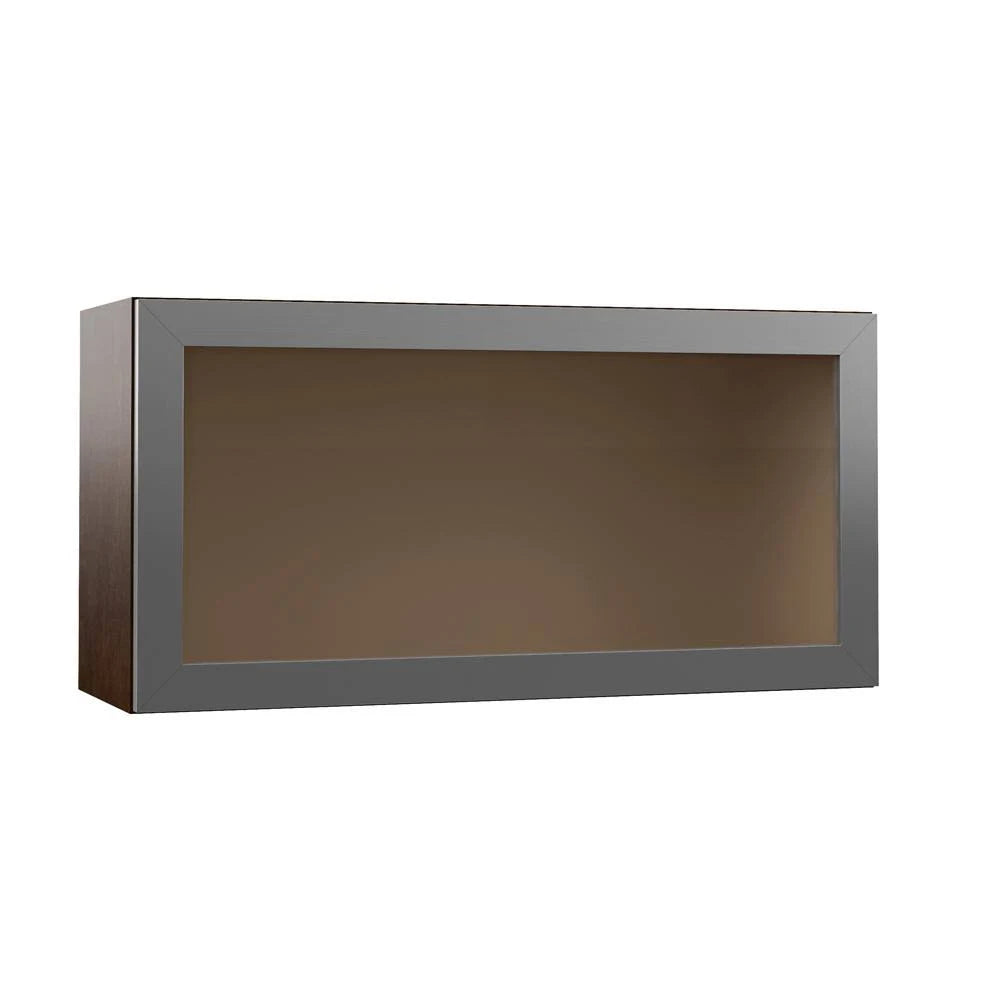 Espresso Glass Wall Kitchen Cabinet G63206