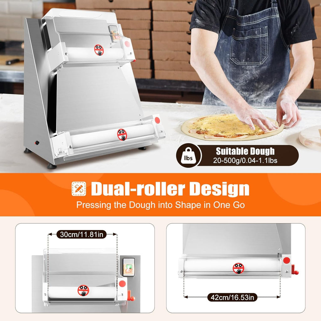 4-15 Inch Automatic Commercial Electric Pizza Dough Sheeter Machine R972396