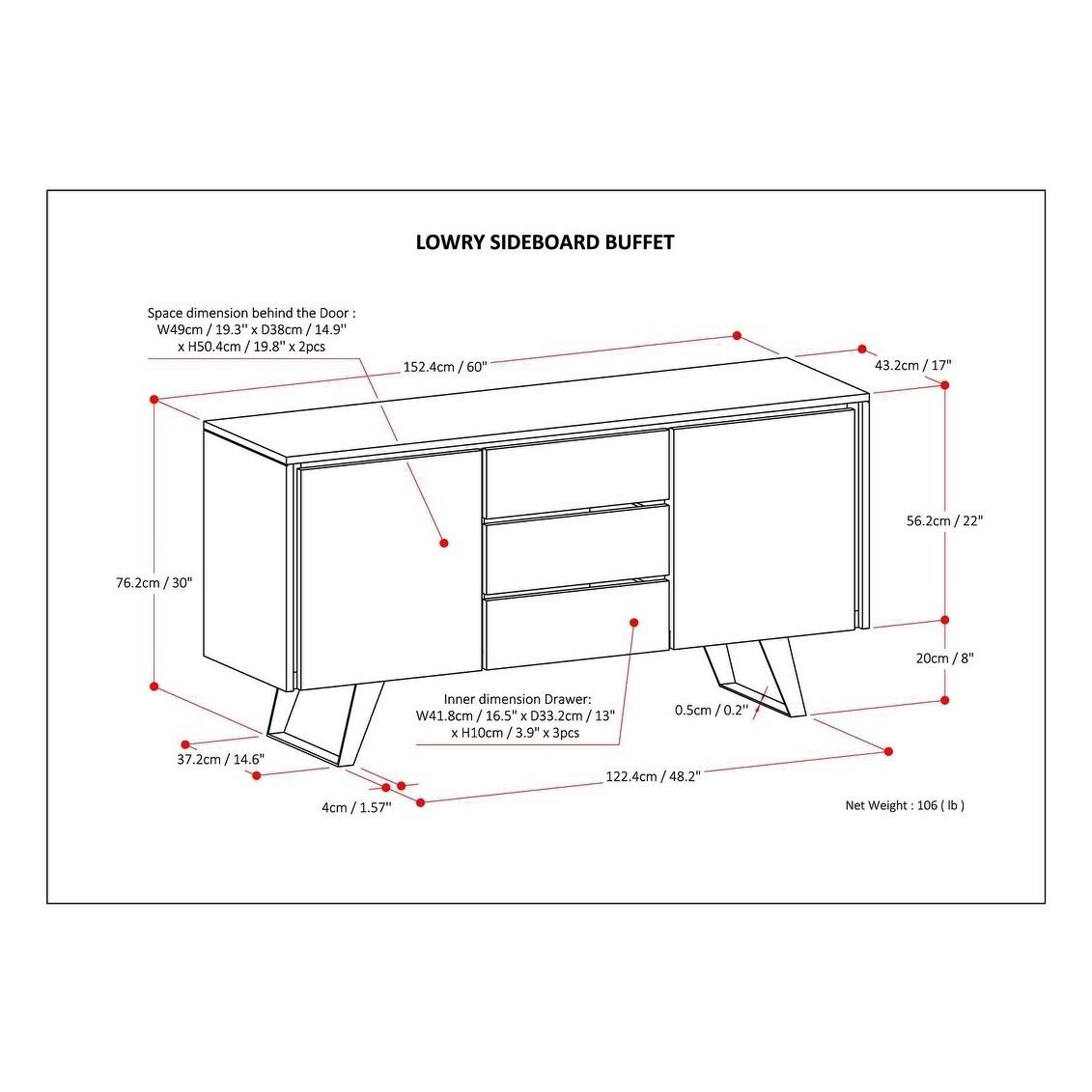 Solid Acacia Sideboard Buffet O244