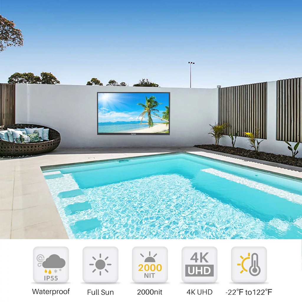 55 inch 2000 Nits 4K UHD IP55 Waterproof Outdoor TV C1144
