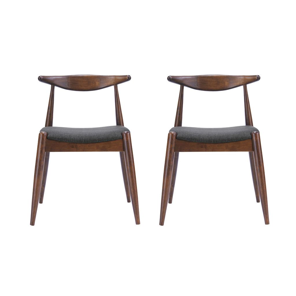 Charcoal Fabric Upholstered Dining Chairs, Set of 2 M5315