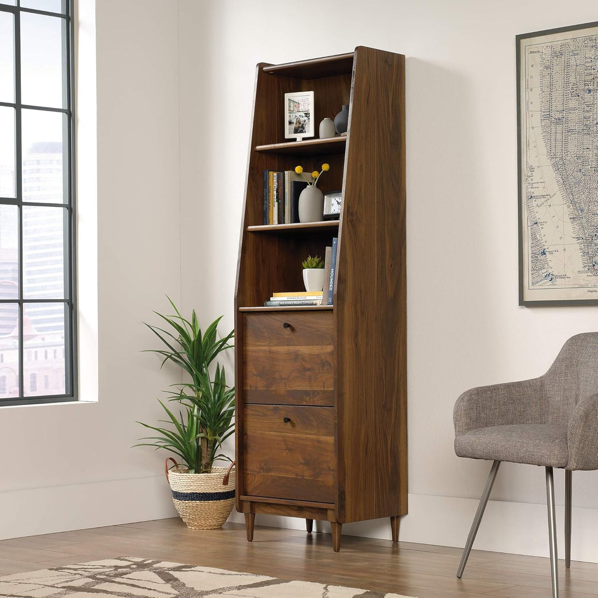 Narrow Bookcase, Grand Walnut finish, Pack of 2 K974